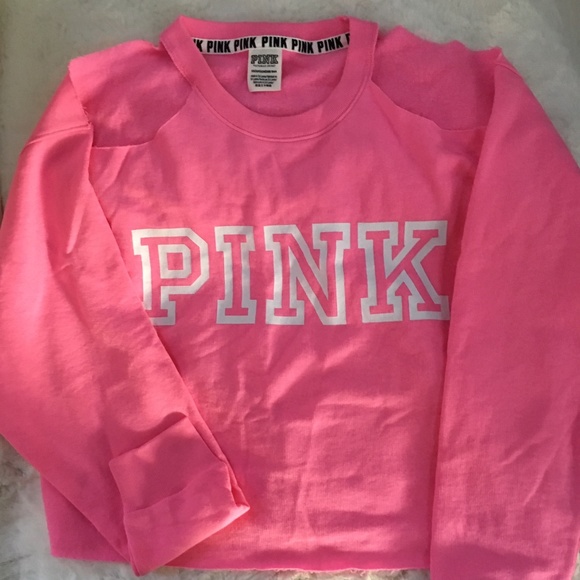 PINK Victoria's Secret Tops - NWOT Victoria's Secret Cold Shoulder Sweat Shirt